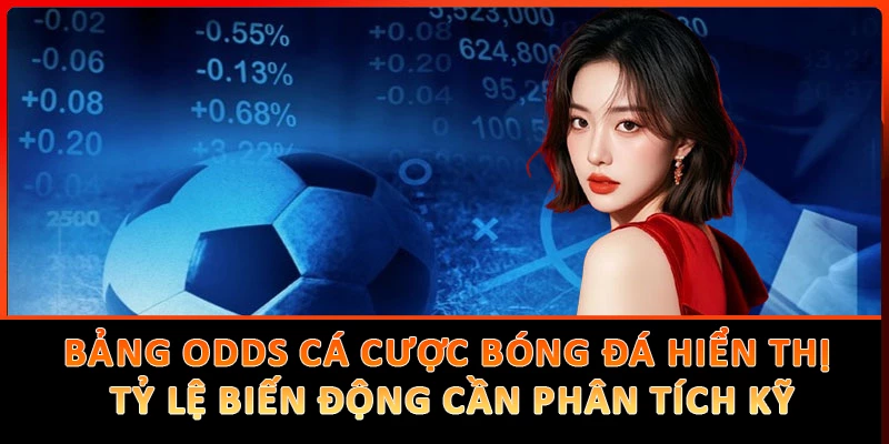 Bảng odds cá cược bóng đá hiển thị tỷ lệ biến động cần phân tích kỹ
