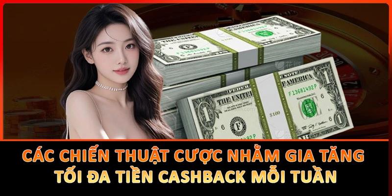 Các chiến thuật cược nhằm gia tăng tối đa tiền cashback mỗi tuần
