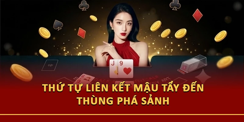 Thứ tự liên kết bài từ Mậu tẩy đến Thùng phá sảnh để xác định kết quả ván cược